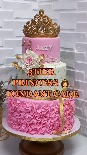 Customized Fondant Cake Decorating | 3-Tier Princess Theme