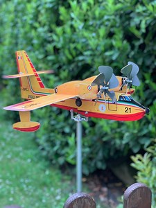 Wind Spinner Aircraft Model Canadair CL-215 in Stainless Steel - Etsy Canada