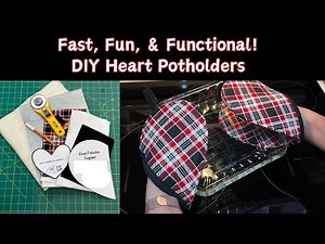 Make Adorable Heart Potholders in Minutes! Perfect for Gifts & Home Use