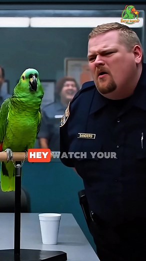 The Donut Detective: Parrot Exposes the Officer #talkingpaoort #shortsreels #parrotroaster #comedyreels #talkingparrot #soraai #funnyvideo #amazingvideo #humor #office #short #shortreels | Parrot Roaster