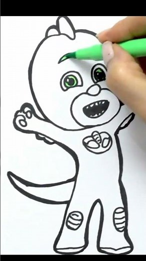🔴🔴 How to draw Gecko, PJ Masks Disney junior #shorts #drawings #disney
