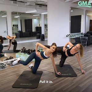 98K views · 89 reactions | Staying in shape during the holidays just got a whole lot easier thanks to Olivia Culpo’s on-the-go workout. This full-body workout, developed by P.volve, includes tons of moves that keep the influencer (and you!) going through countless parties and dinners. https://gma.abc/2rPGH4d | Good Morning America | Facebook