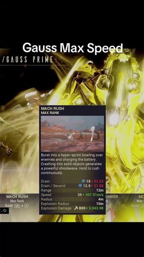 Fastest possible solo Gauss build #gauss #warframe #speedframe #gaussprime #warframecommunity #invig