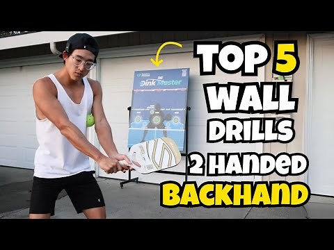 TOP 5 WALL DRILLS FOR TWO HANDED BACKHAND | Pickleball Drills 101