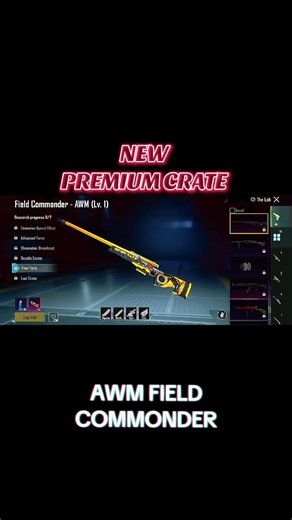 New Premium Crate AWM Field Commander 🔥 #PUBGMOBILE #AWM #PremiumCrate #ReturningWale#viral #trend