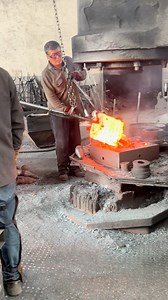 Inside the forging factory Precision Forging: Punching Holes in Glowing Steel! #process #machine #factory #forging #manufacturer #blacksmith #fblifestyle | TIM inside the factory