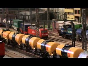 Marcel's Modellbahn Spur N in Modulbauweise, 8m lang, Large German Modeltrain Layout