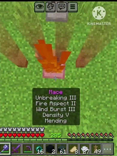 How To Use Wind Charges With Netherite Armor In Minecraft Pe #minecraft #minecraftpe