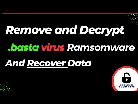 How to Remove Basta Ransomware and Recover Files (SOLVED) | .Basta Virus Ransomware Decryptor