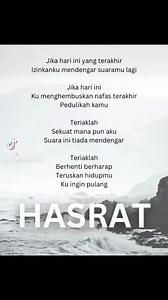 Lagu ini mengajak kita untuk mendakap perasaan sedih yang berhak untuk kita rasai. Bukan merantapi, tetapi merasai setiap detik kehilangan atau kepulangan insan tersayang ke negeri yang abadi. Tiada CPR yang dapat melewatkan, tiada ubatan yang dapat menyelamatkan. Tiada doktor hebat dapat menangguhkan. Ajal maut pasti tiba apabila sudah sampai waktunya. Hasrat, terima kasih untuk karya yang cukup bermakna | Public Health Malaysia
