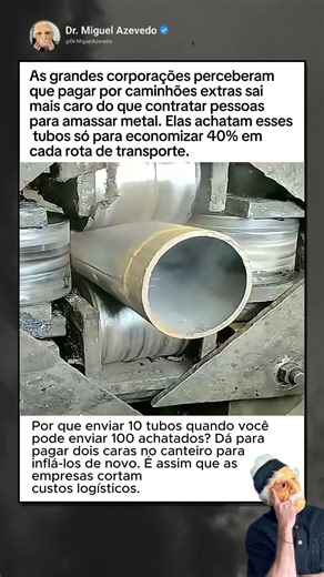 Por que enviar 10 tubos quando você pode enviar 100 achatados? O truque logístico que economiza 40%