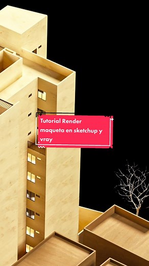 Tutorial render maqueta en sketchup y vray #3d #architecture #render #rendering #architect #gorender #sketchupvray #sketchup #vraysketchup #vray