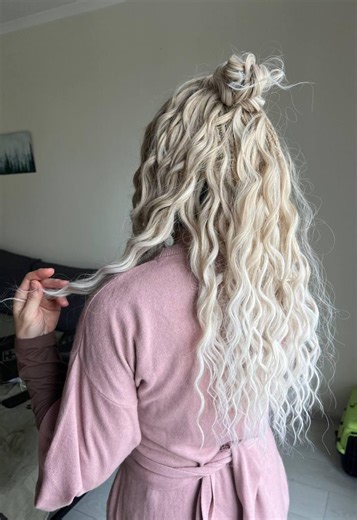 Platinum Blonde Dreadlock Extensions | Curly Loose End Dreads | Synthetic Dreads - Etsy