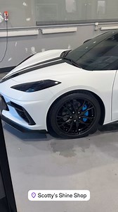 A trio of new corvettes at the shop for paint protection film, window...