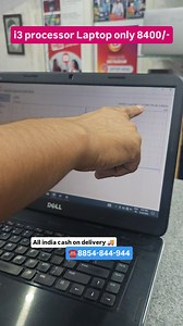 Dell i3 processor Laptop only 8400/- Intel i3 processor 8 gb Ram 256 gb ssd keyboard mouse cables cleaner mousepad free Laptop Adda Best second hand in your hand ☎️8854-844-944 📱6367372712 📍Opp gandhinagar Railway station tonk Road jaipur #usedlaptop #jaipur #delllaptop #secondhand #laptop_adda | Laptop adda