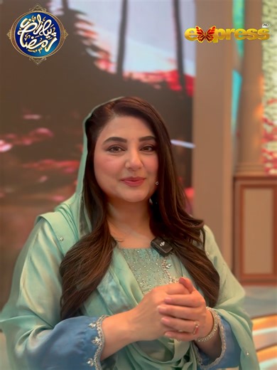 Javeria Saud on the Set of Piyara Ramzan