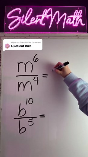 Learn the Quotient Rule of Exponents with Silent Math