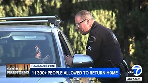 More than 11,000 residents allowed to return home after Palisades Fire