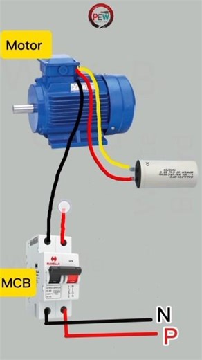 How To Connection capacitor In Single Phase Motor | Single Phase Motor Connection # Reels#Viral#