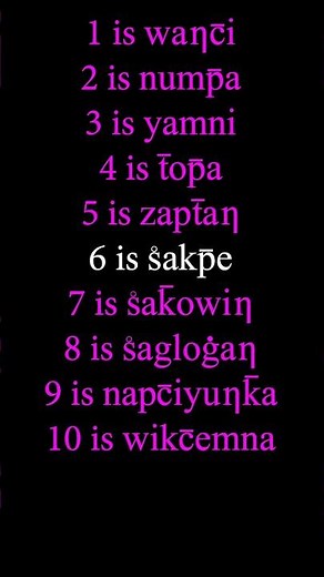 The Counting Song #lakotalanguage #native #love #peace