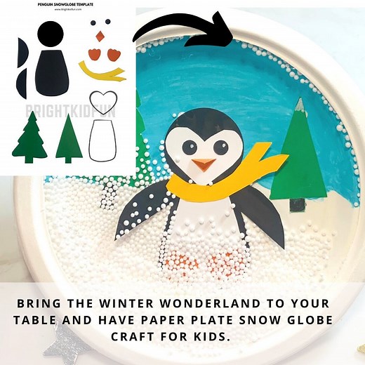 Snow Globe Printable Template - Craft for Kids - Etsy