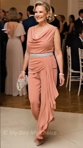 Stunning Wide-Leg Plus Size Pant Suits for Your Daughter's Big Day
