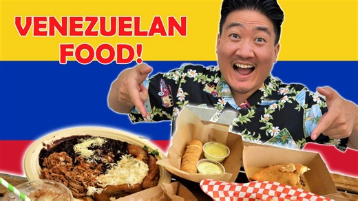 Trying Venezuelan food for the first time (from arepas to tequenos!)