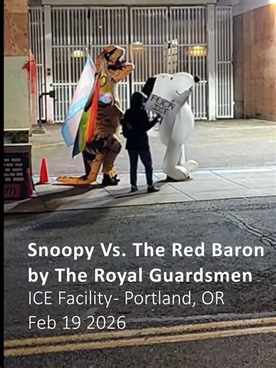Snoopy Vs. The Red Baron Protest in Portland