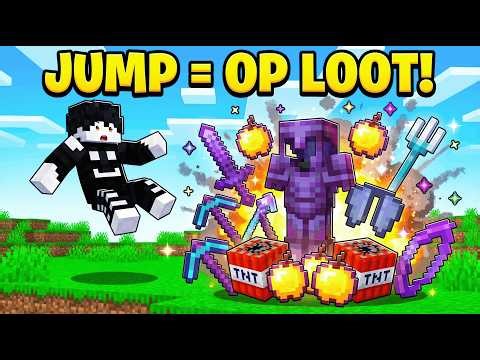 Minecraft But Every Jump Gives OP Items!