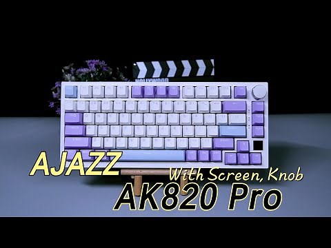 Ajazz AK820 Pro Keyboard with TFT Screen 82-Keys and one Knob - WhatGeek