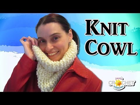 Easy Knit Cowl for Beginners Pattern & Tutorial