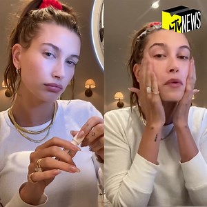 312K views · 1.8K reactions | Hailey Bieber's 'lazy' makeup routine holds the key to that flawless base ✨淪‍♀️ | MTV UK | Facebook