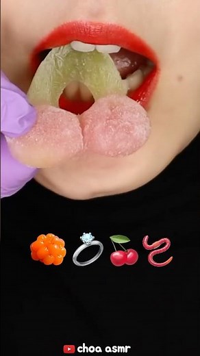 Frozen Haribo jelly eating sound ASMR