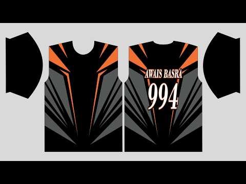 How To Make Sublimation T-Shirts Design And Pattern Fitting In Coreldraw | Awais Graphics