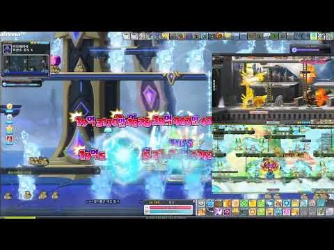메이플스토리 3컴 사냥 인게임 화면