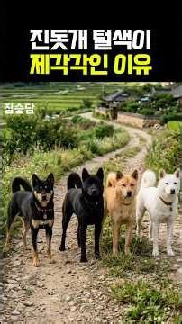 진돗개 털색이 다른 이유 #진도개