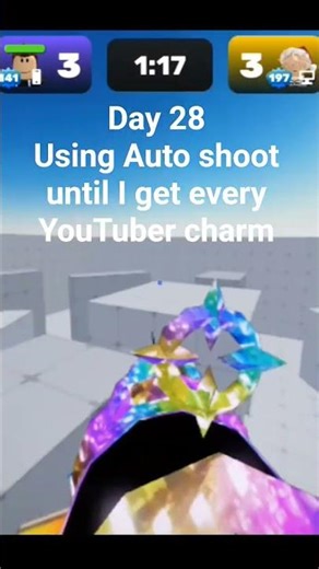 day 28 using Auto shoot until I get every YouTuber charm in Roblox rivals ‪@Roblox‬