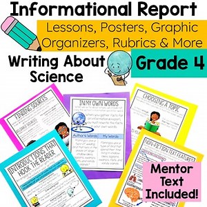 Informational Writing Unit 4th Grade Graphic Organizer Anchor Charts Research