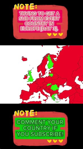 TRYING TO GET A SUB FROM EVERY COUNTRY IN EUROPE [DAY 3] #map #mapinfo #worldatlas #cartography #one