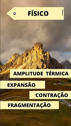 Dica do dia: Intemperismo físico, químico e biológico
