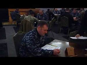 First Class Petty Officers Take Chief Advancement Exam
