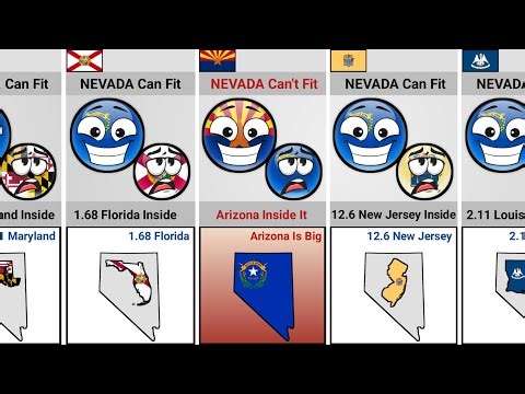 Nevada vs Other 🇺🇸 US States That Fit Inside Nevada Map [Countryballs]