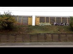 CSX Auto Rack Train Westbound on Overhead Tracks
