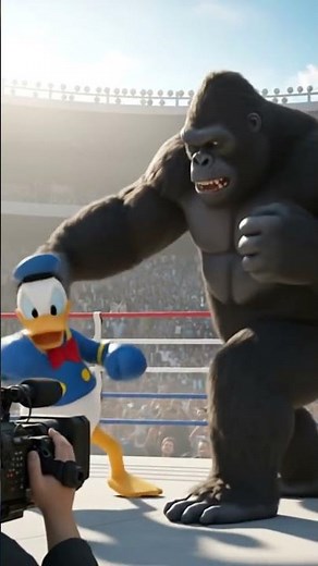 Donald Duck VS King Kong #fighting #boxing