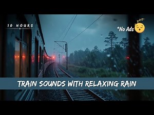 Train Sounds with Relaxing Rain & Thunder, No Ads! | Soothing Night Ambience for Sleep (10 Hours)