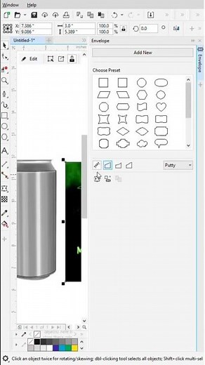 Envelope Tool Magic in CorelDRAW 🎯 #shorts