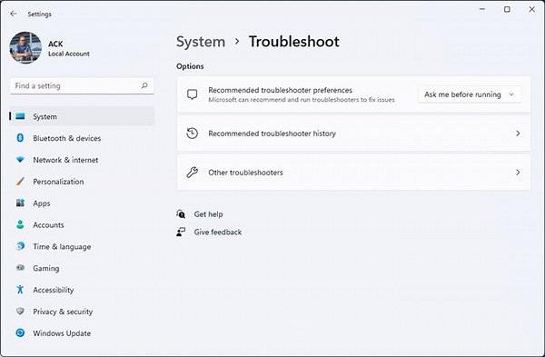 How to run Troubleshooter in Windows 11 to resolve problems