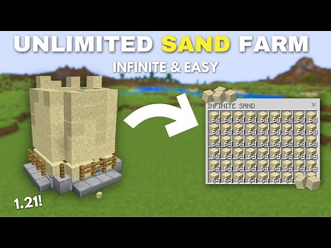 Minecraft BEST & EASY SAND FARM in minecraft bedrock 1.21+ #minecraft