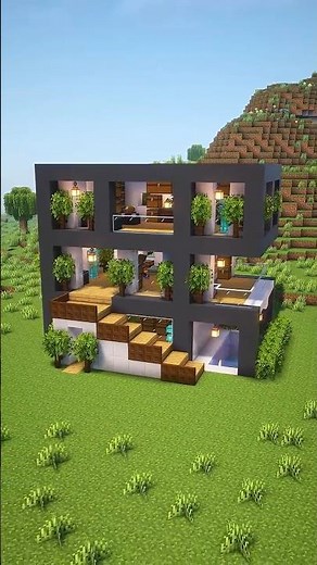 Easy Modern Base Minecraft #minecraft #eye4steel #shorts
