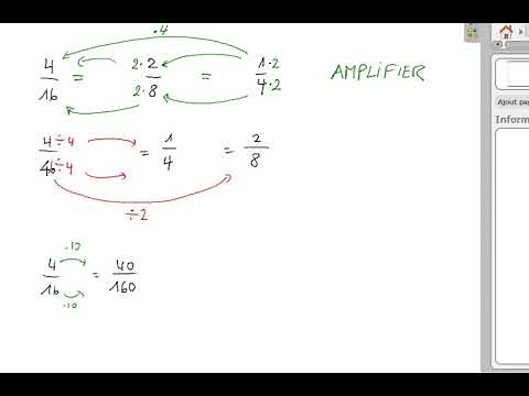 Calcul - 3: Fractions - a: Définition/représentation, amplifier/simplifier, fraction irréductible